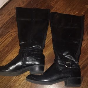 black riding boots